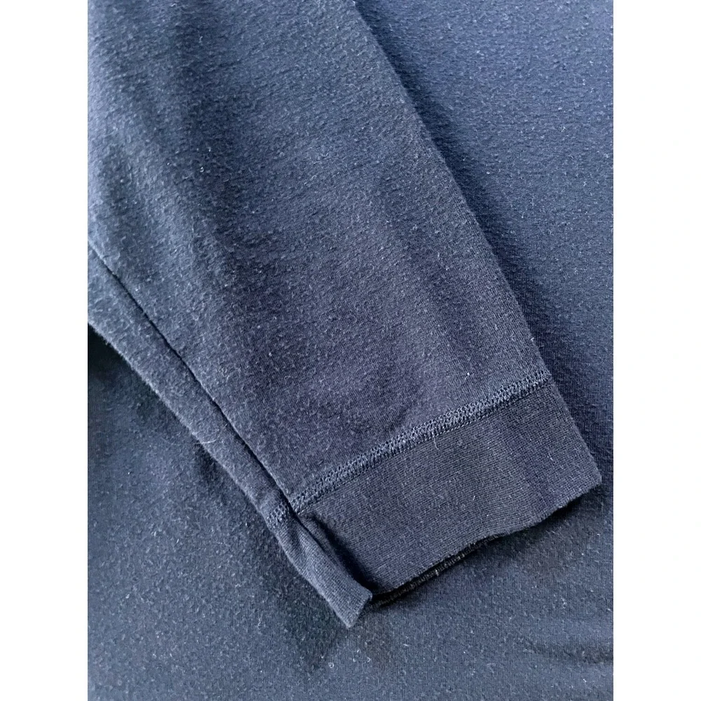 Polo Ralph Lauren Mens L Sleepwear Henley Navy‎ Blue Modal Spandex Long Sleeve